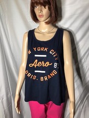 Aeropostale Men’s Tank Top Medium Navy Blue New York City 1987 Aero Orig. Brand