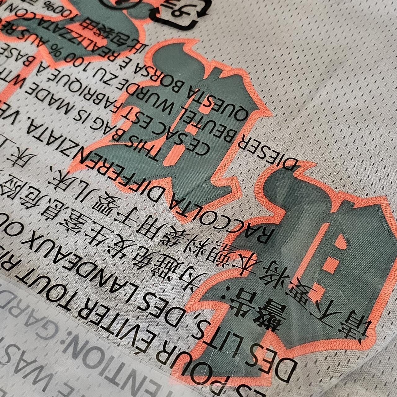 New Supreme Old English Baseball Jersey Gray/Green/Orange SS25 - Medium gallery