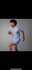 Adidas 2023 Boston Marathon Men’s Tech Shirt Light Blue Size Small