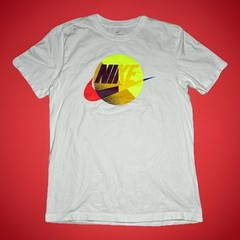 Nike Tee Athletic Logo Swoosh Printed Active Short Sleeve T-Shirt Adult Medium