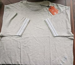 YoungLa #469 Oversized Tee Oatmeal W White Trim Logo- SZ MED Nwt Streetware