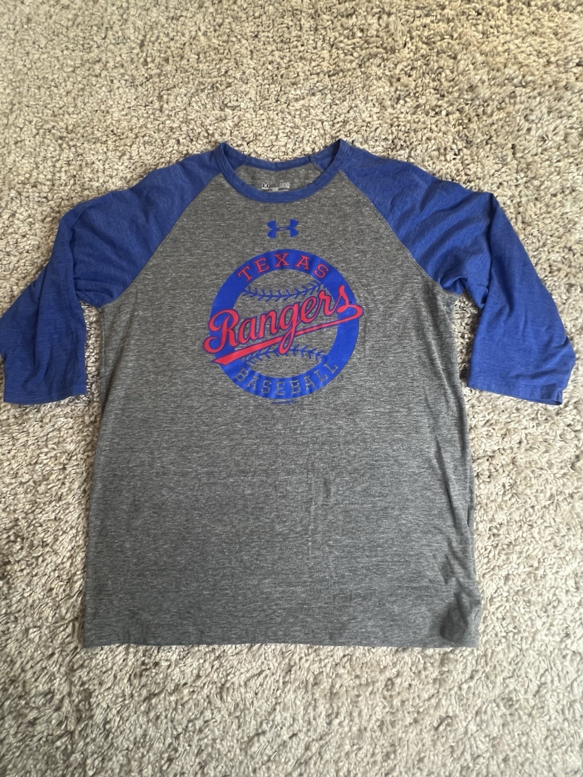Texas Ranger Under Armour 3/4 Sleeve Tshirt Size Large gallery