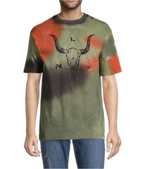 Elevenparis Mens Tie Dye Graphic T-Shirt, deeplichen, L