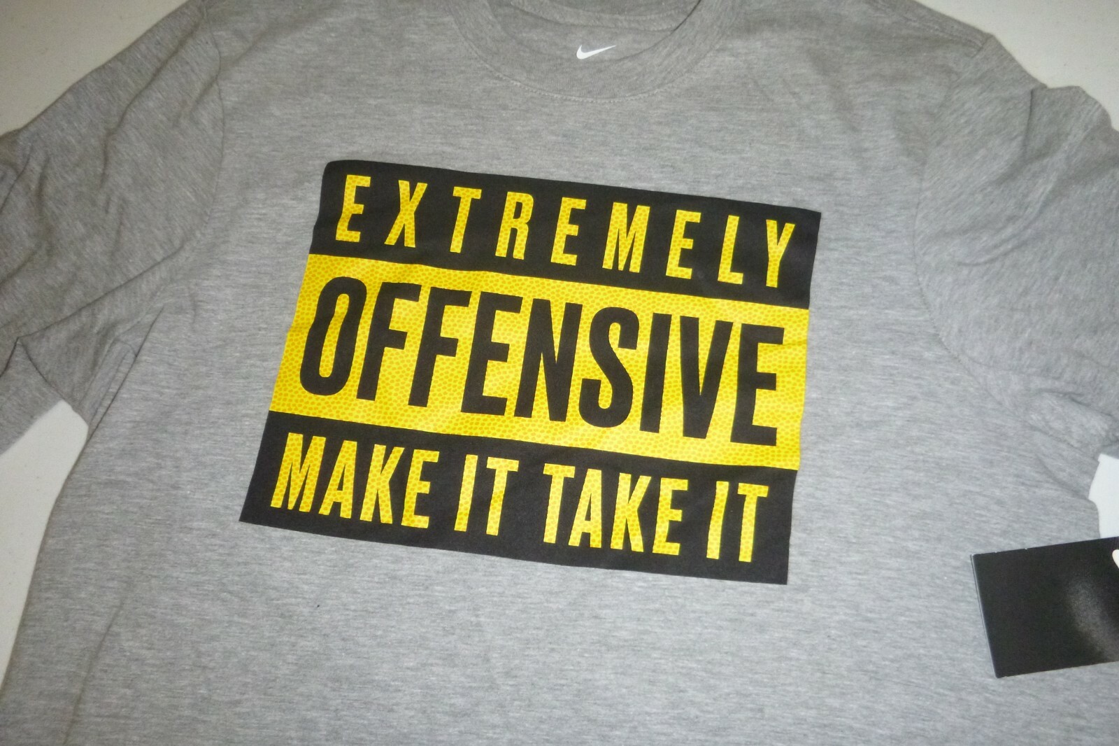 nike mens basketball standard fit crew neck soft knit graphic t-shirt sz:Sm-gray gallery