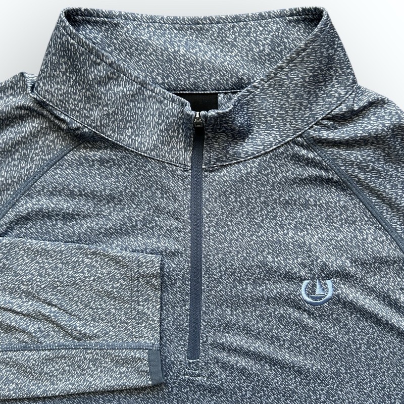 DUNNING GOLF Performance Pullover sz XL Blue 1/4 Zip Long Sleeve Resortwear gallery