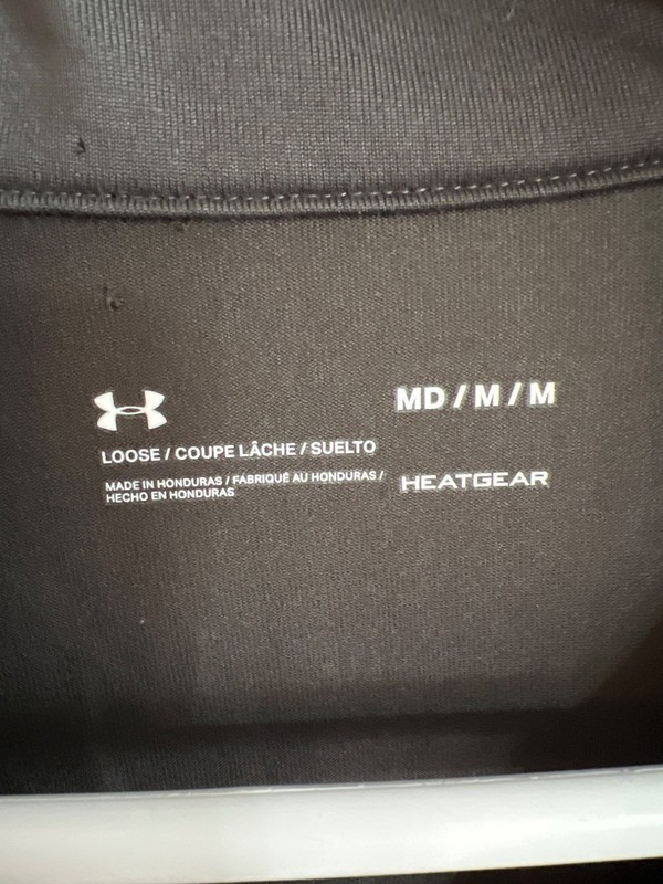Under Armour Men's M Gray HeatGear Quarter-Zip Pullover Loose Fit ESPN SE Logo gallery