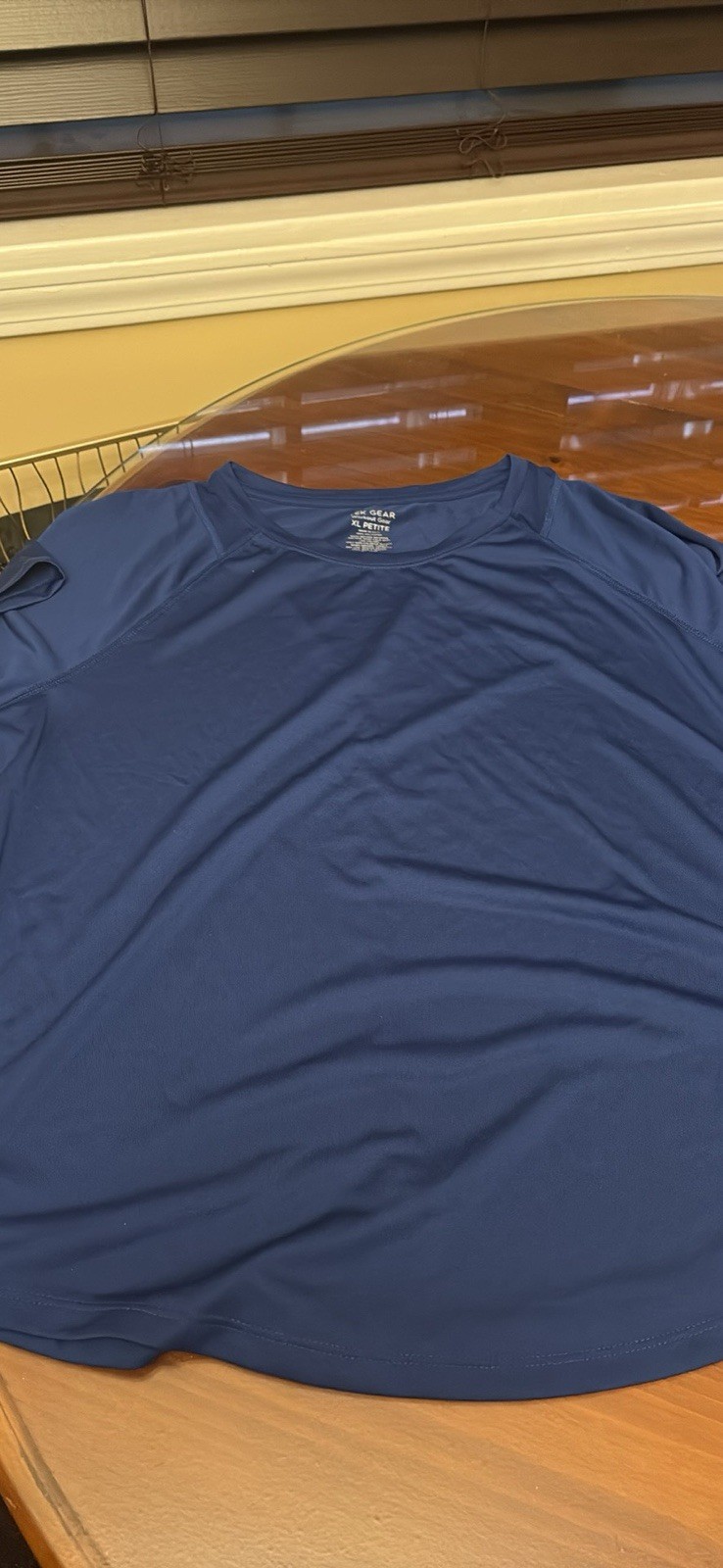 Tek Gear Lightweight Polyester Crew Neck T-Shirt XL Blue Short Sleeve Gym gallery