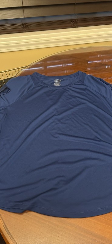 Tek Gear Lightweight Polyester Crew Neck T-Shirt XL Blue Short Sleeve Gym gallery