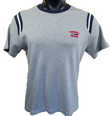 Tommy JEANS Hilfiger Gray Flag Logo S/S Ribbed Shirt Top Men’s Sz M
