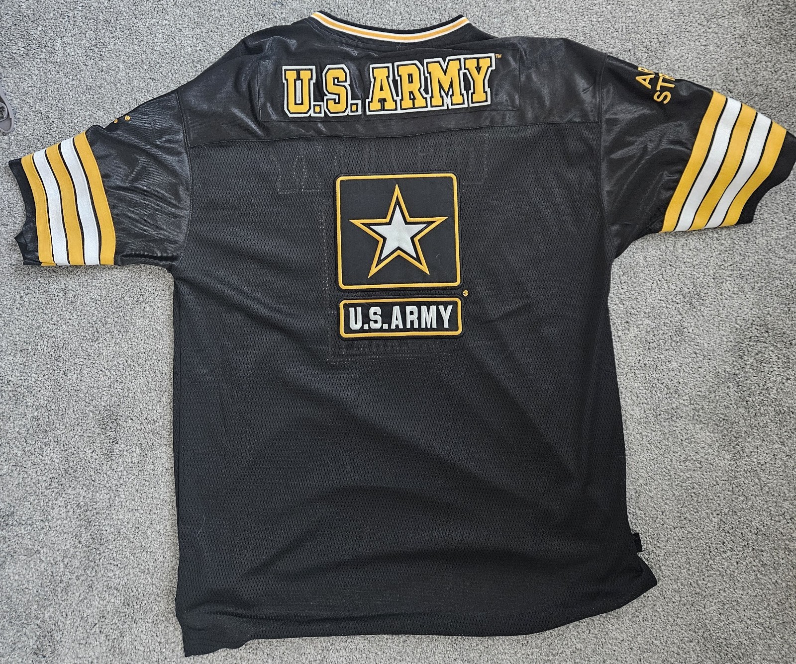 Rapid Dominance U.S. Army Strong Men's Jersey L Black Yellow Mesh Short Sleeve gallery