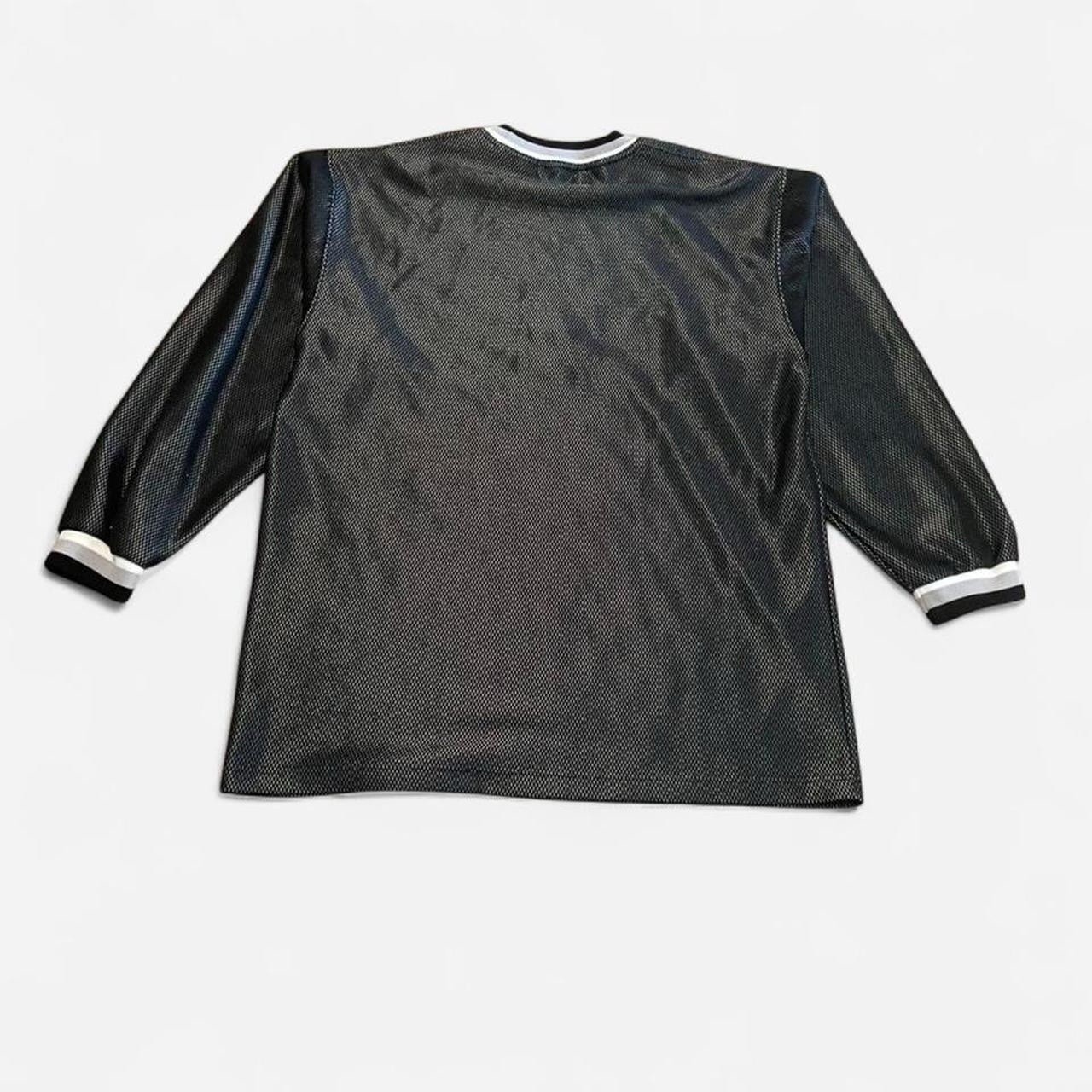 FILA Men's Long Sleeve Crew Neck Mesh Jersey T-Shirt Black Logo Size L gallery