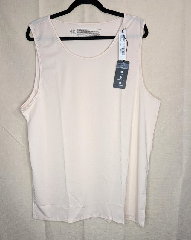 Alfani Men's Size XL Tan AlfaTech Air Mesh Sleeveless Solid Tank Top gallery