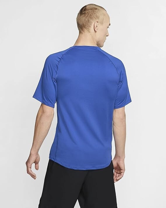 NEW Nike Top Short Sleeve Slim Game Royal Black Medium mens gallery