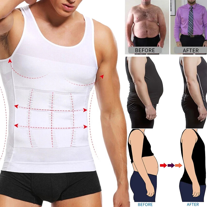 Mens Compression Shirts Sleeveless Body Shaper Base Layer Slimming Tank Top Vest gallery