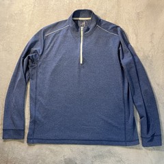 Johnnie O Shirt Mens Large (L) Blue Soft Shell 1/4 Zip Golf Performance READ