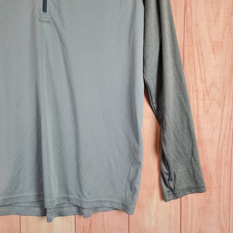 Under Armour Mens Loose Fit 1/4 Zip Pullover Grey Long Sleeve Shirt Sz L gallery