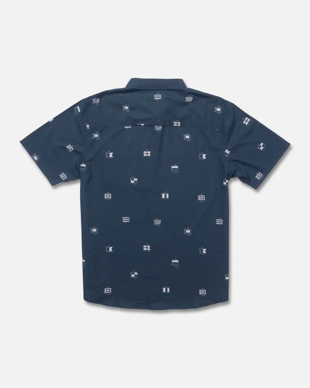 Salty Crew Flagship UV Button Up Men's Shirt, Midnight Navy, XX-Large gallery