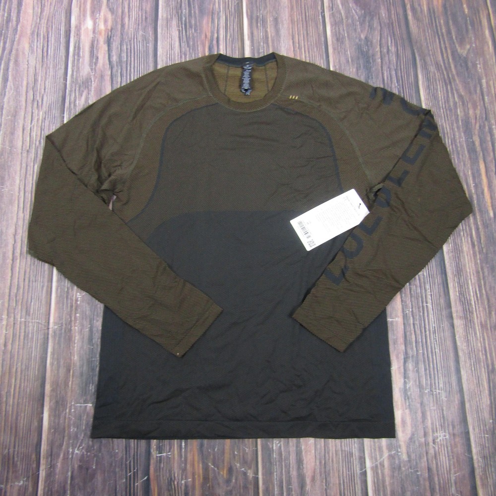 Lululemon Shirt Mens Medium Green Metal Vent Tech LS 2.0 Long Sleeve Athletic