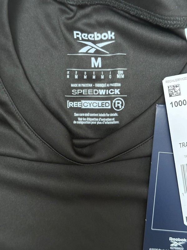 REEBOK CLASSIC FIT LONG SLEEVE TRAINING TECH TEE SHIRT BLACK MEDIUM NEW WITH TAG gallery