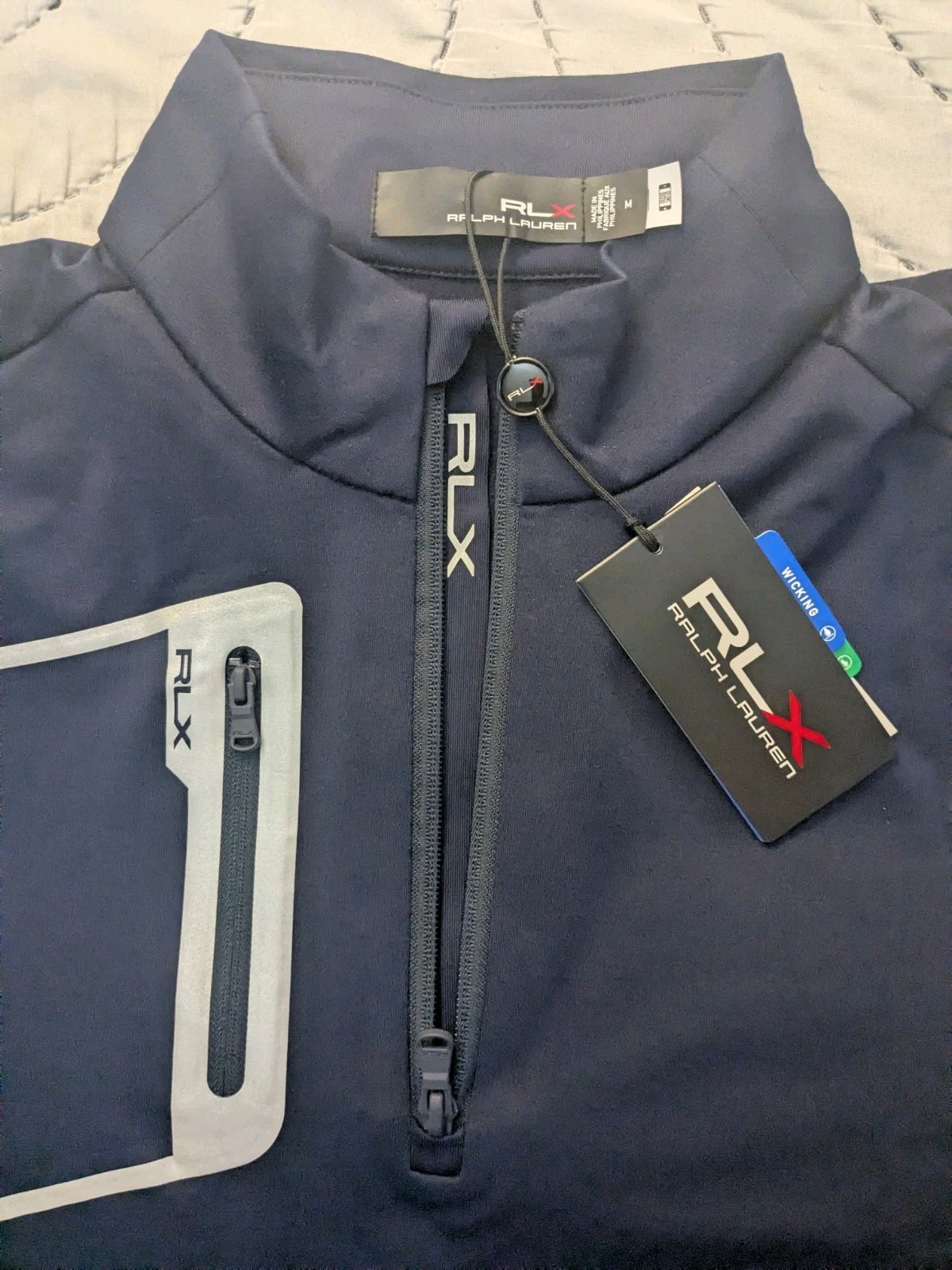 RLX Ralph Lauren Men’s 1/4 Zip Luxury Performance Jersey Pullover Navy/Medium gallery