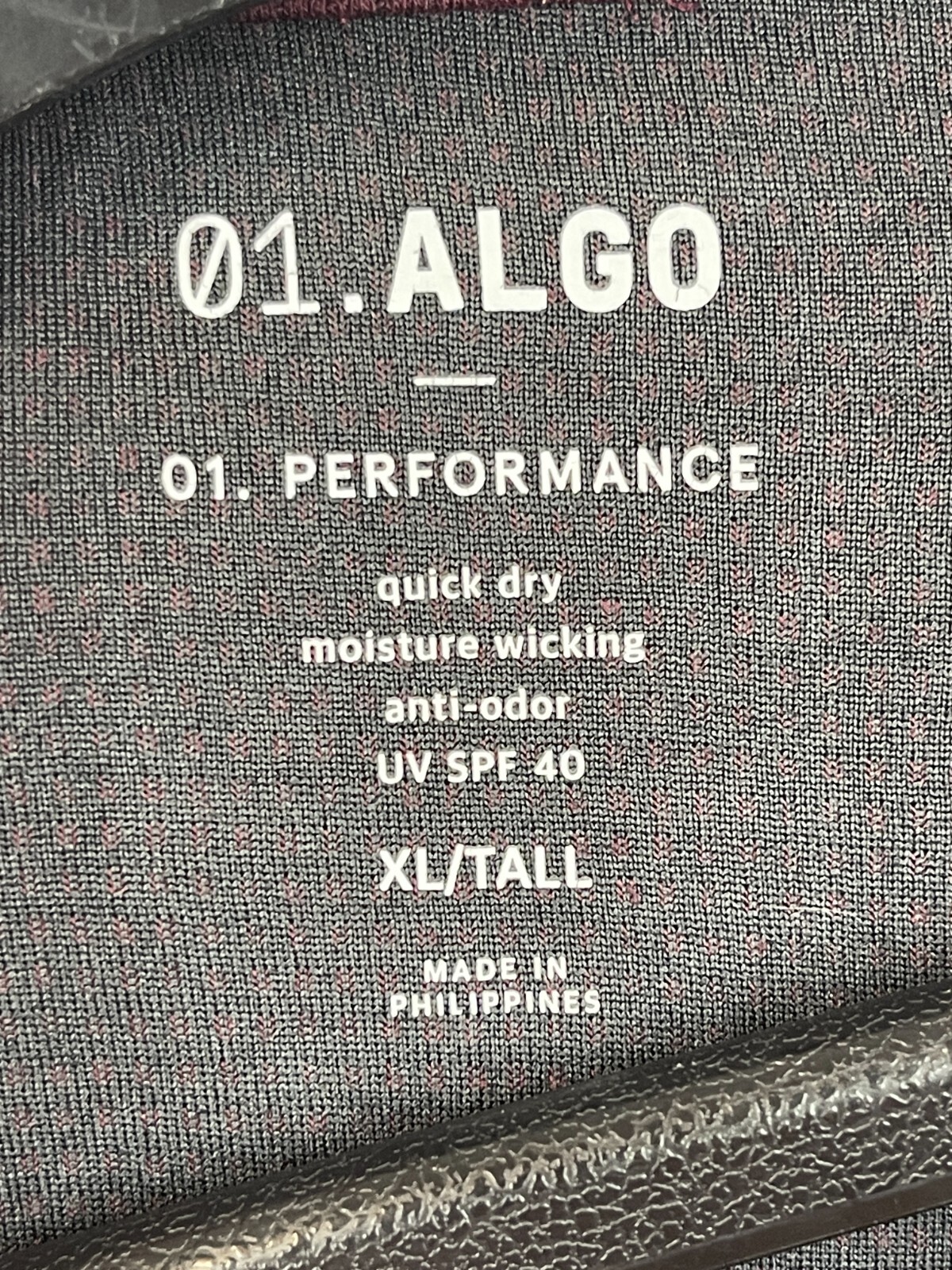 01.Algo Mens XLT Tall Performance Quick Dry UV40 Long Sleeve Shirt Maroon gallery