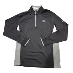 Nike Golf Dri-Fit Half-Zip Pullover Black & Gray Men Size Large See company Logo