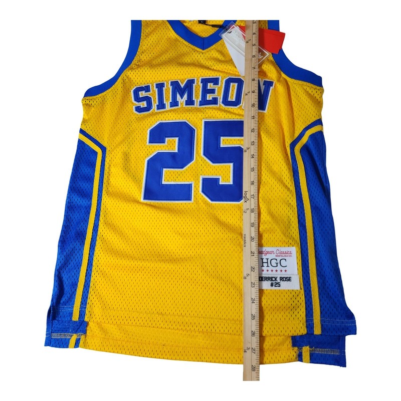 Headgear Classics Derrick Rose Simeon High School Jersey Yellow Blue XS HGA074 gallery