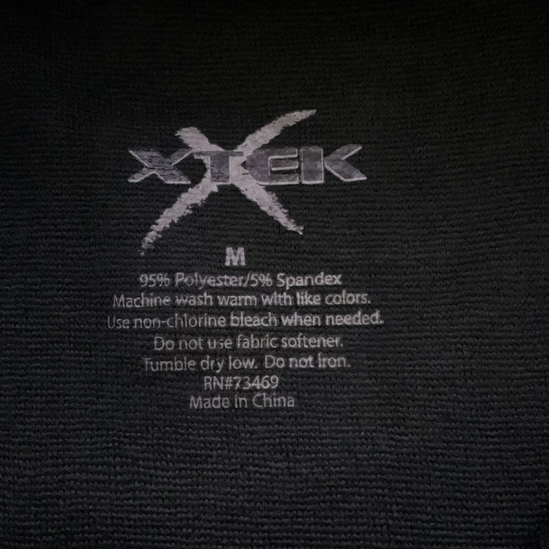 XTEK Performance Base Layer Zip Mock Stretch Microfleece, Medium Black gallery