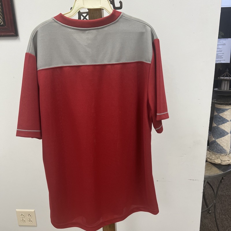Genuine Merchandise Size Large Men’s Maroon/ Grey Jersey gallery