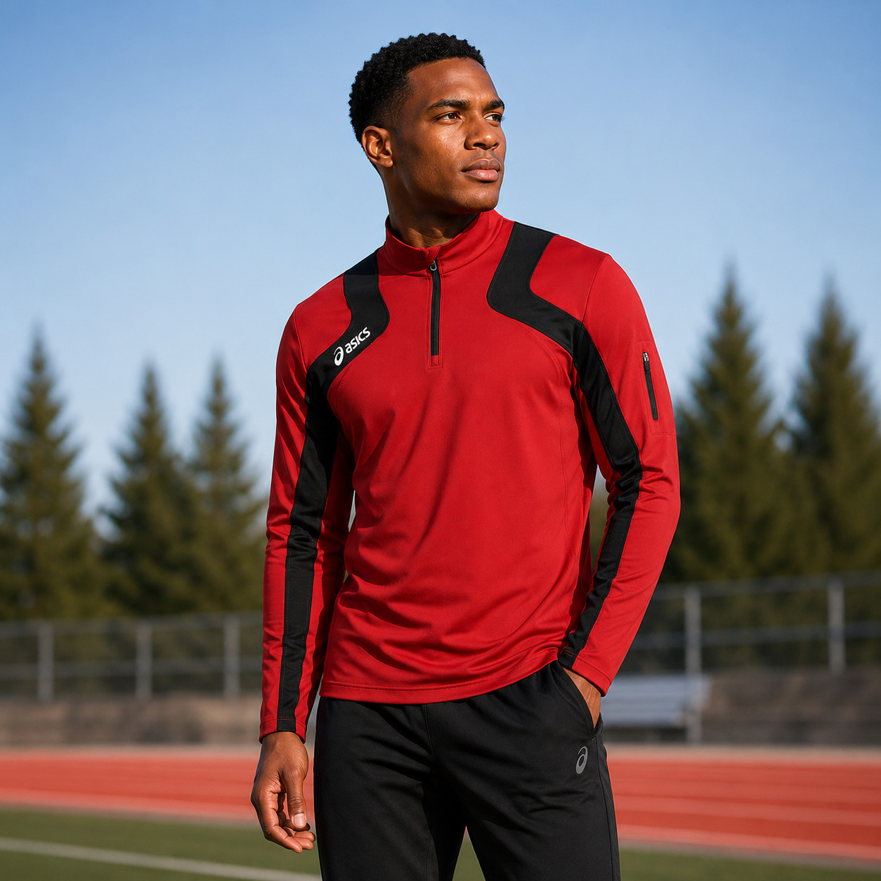 ASICS Men's Team Tech Half Zip - Size Medium. New with tag. gallery