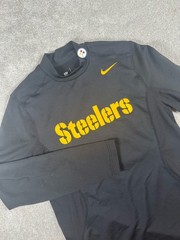 Nike Pittsburgh Steelers Shirt Men’s Size S Black On Field Long Sleeve 2-Sided