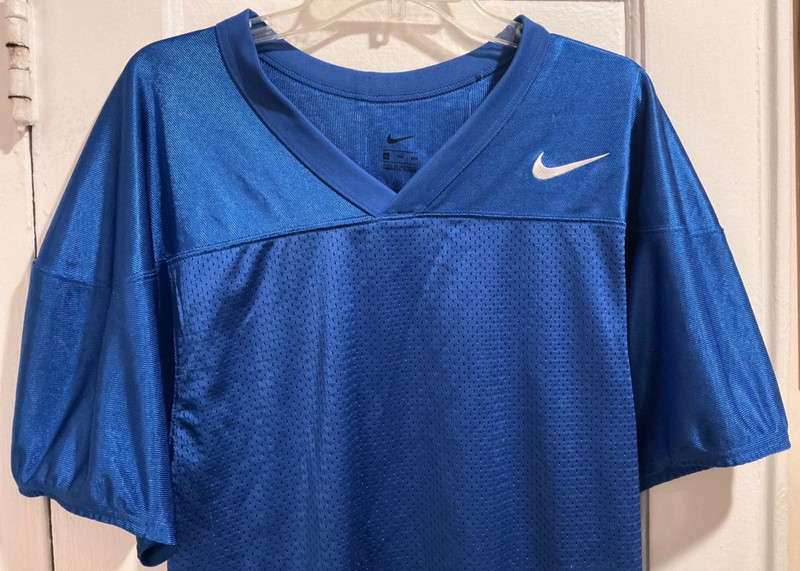 Nike Shirt Mens Blue Football Short Sleeve Mesh V Neck Sz XXL NWOT gallery