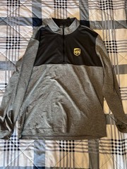 Adidas UPS Unisex Half-zip Dri-fit Pullover Sweater Size : L Gray