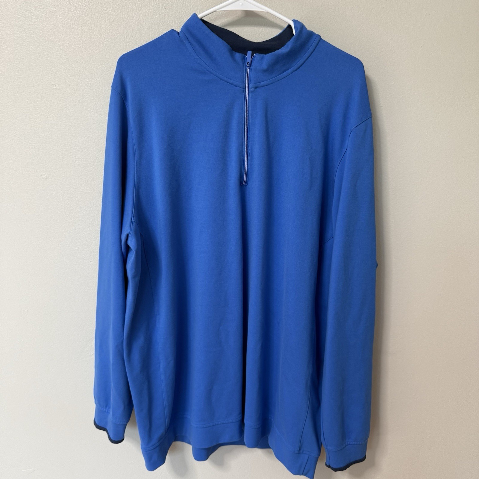 Adidas AdiPure Pullover Winged Foot Club Mens XLarge XL Blue Quarter Zip Golf gallery
