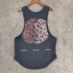 Darc Sport Tank Top Men’s Large Gray Sleeveless Shirt Wolves Muscle Gym