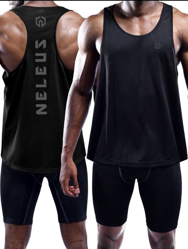 NELEUS Men 3 Pack Mesh Dry Fit Y-Back Muscle Tank Top gallery