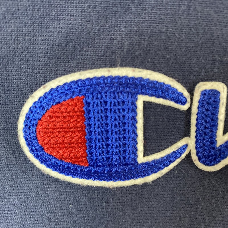Champion Reverse Weave Sweatshirt Y2K VTG Blue Small (M) Puff Embroidered gallery