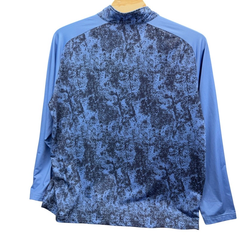 MAELREG Mens Performance Pullover 3XL Blue Camo 1/4 Zip Long Sleeve NWOT Golf gallery