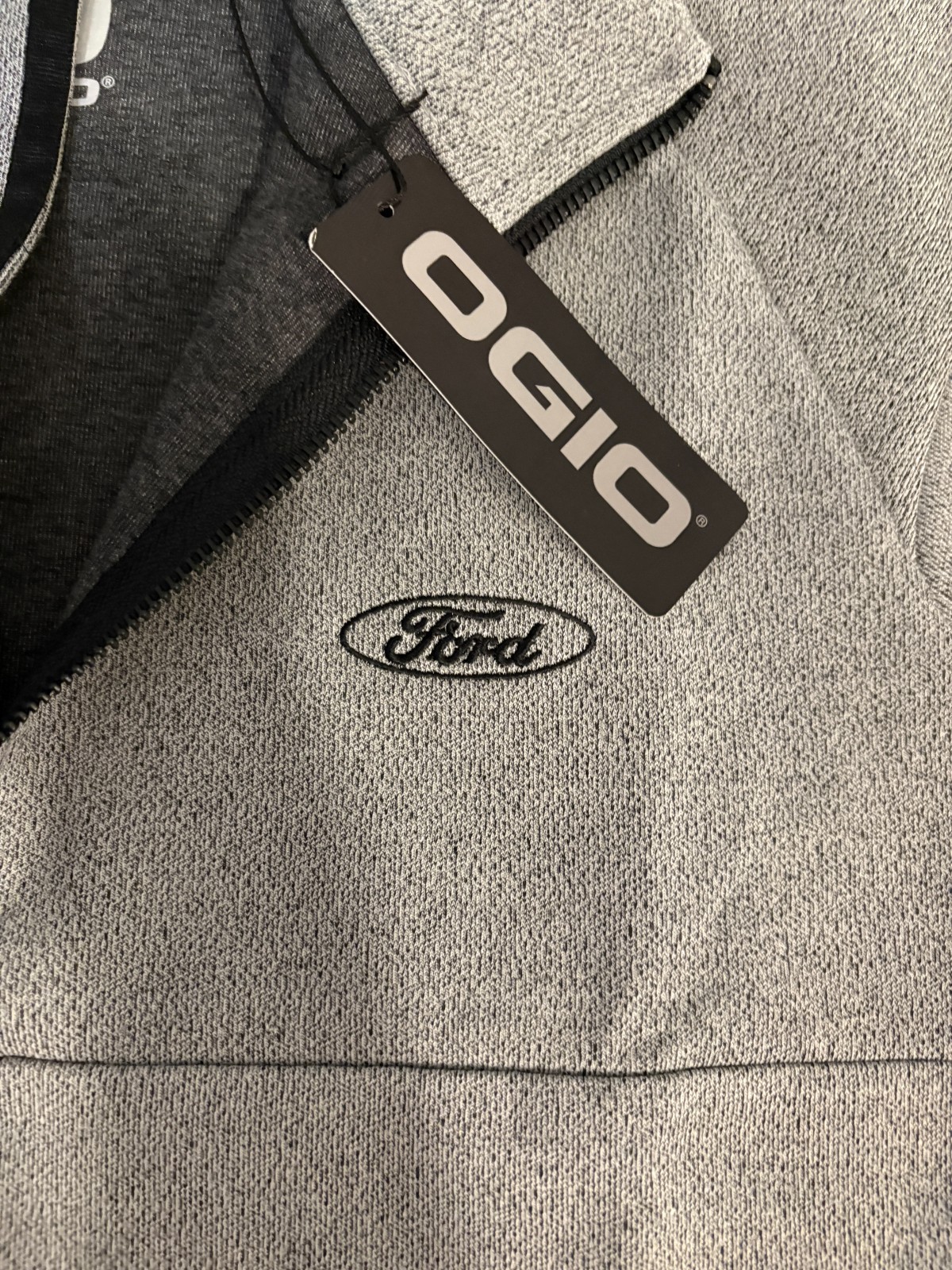 NEW OGIO Transition 1/4 Zip Pullover Gray Ford Logo Men's XLarge NWT Performance gallery