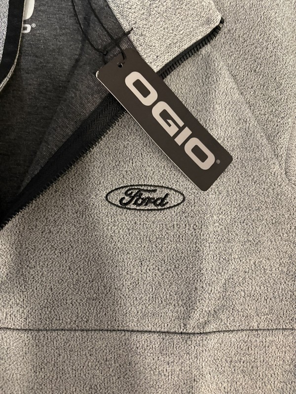 NEW OGIO Transition 1/4 Zip Pullover Gray Ford Logo Men's Large NWT Performance gallery