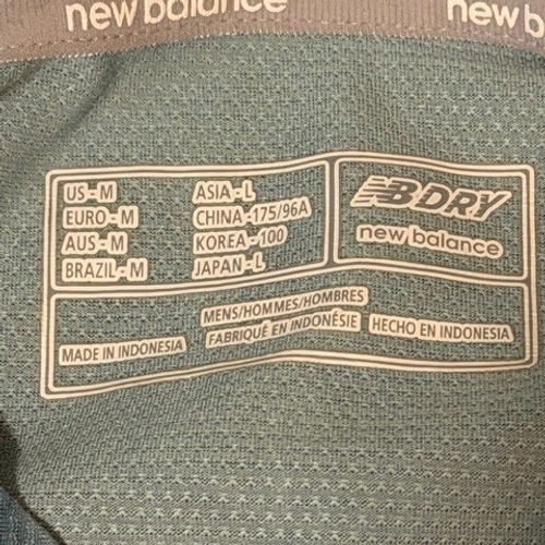 New Balance NB Dry Mens Medium Blue Grey Smoke Graphic Athletic Running T-Shirt gallery