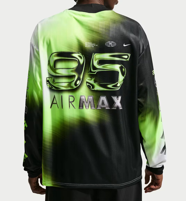 Nike Air Max Culture Of Football Dri-FIT LS Soccer Jersey Sz 2XL Men Volt Black gallery