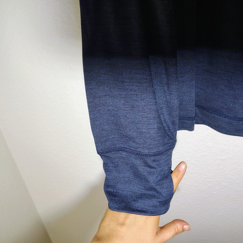 Gaiam Half Zip Pullover Active Top Blue | Long Sleeve Slim Fit | Size L gallery