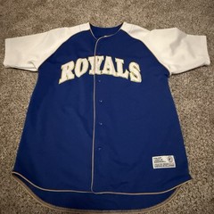 Kansas City Royals True Fan Baseball Jersey Blue Men’s Size XL MLB VINTAGE LOOK
