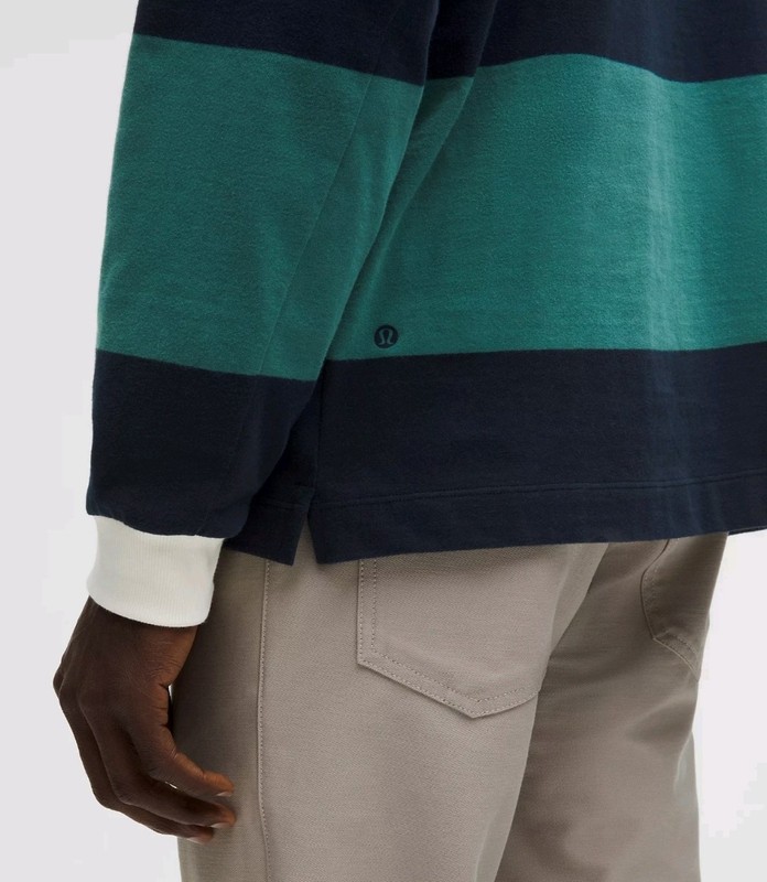 Lululemon Long-Sleeve Cotton Rugby Shirt, NWT, WCBD, Size M gallery