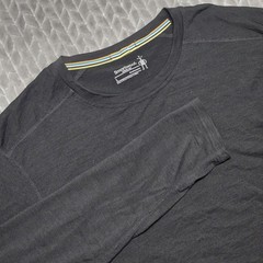 Smartwool Mens Thermal Merino 150 Base Layer Crew Long Sleeve Shirt Black Size L