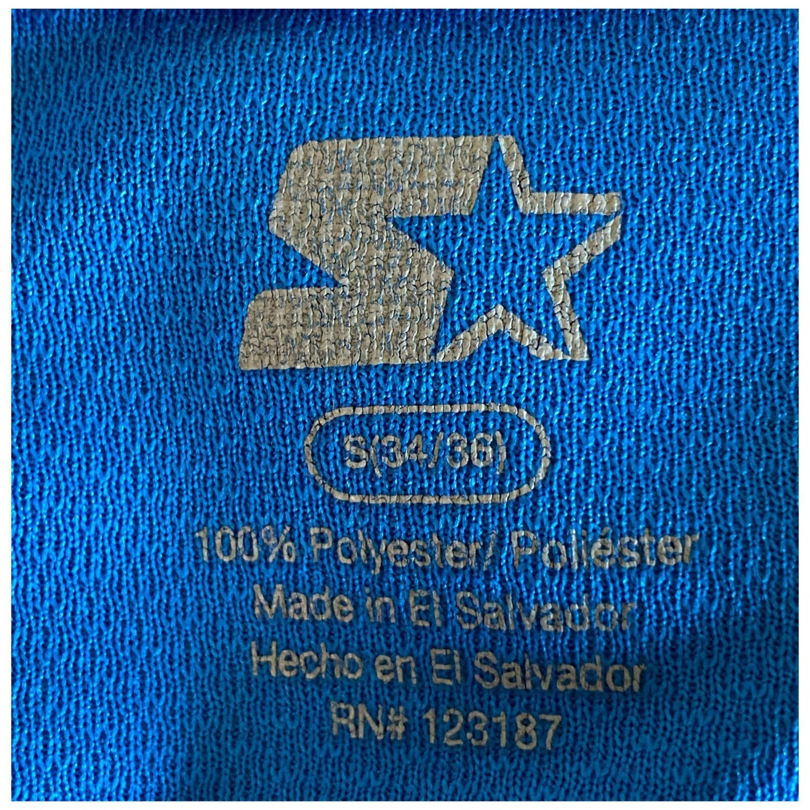 Starter Short Sleeve Performance Tee in Blue Crew Neck MENS Sz S (34/36) gallery