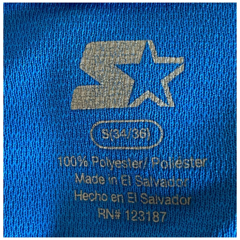 Starter Short Sleeve Performance Tee in Blue Crew Neck MENS Sz S (34/36) gallery