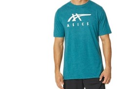 Asics Stripe Tee (XS) 2031D145 326 Velvet Pine Heather
