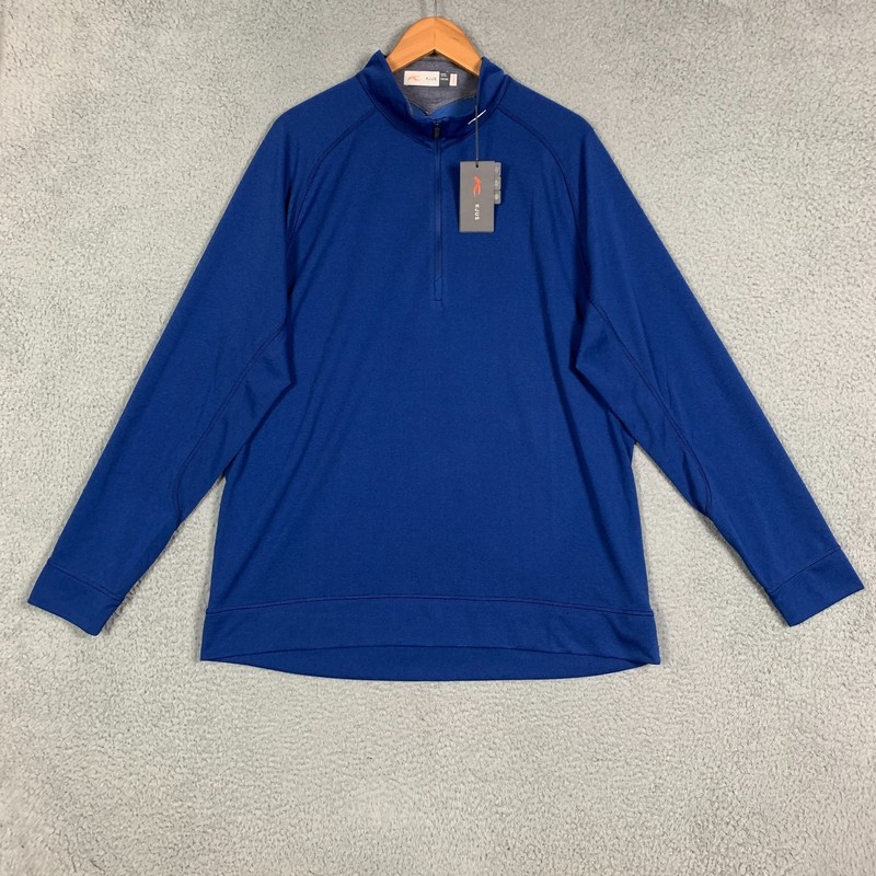 KJUS Keano Shirt Men's 58/3XL Aegean Golf Half Zip Pullover Performance NWT $149 gallery